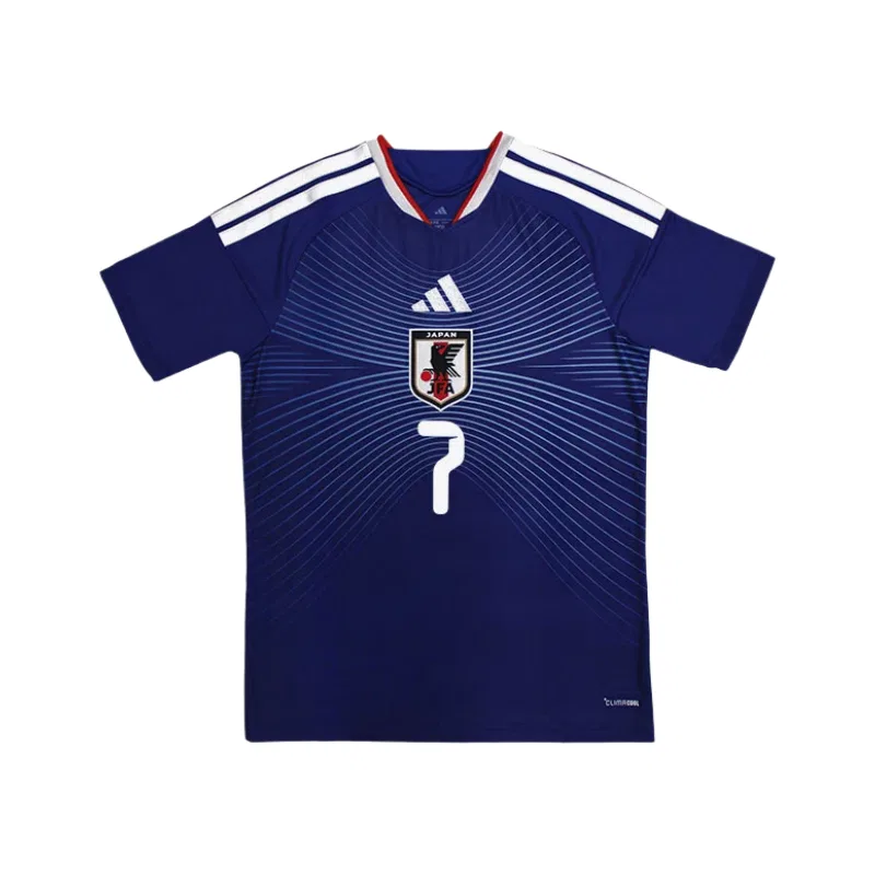 Детская футболка для футбола с длинным рукавом Adidas, Japan Blue Light Gray Blue