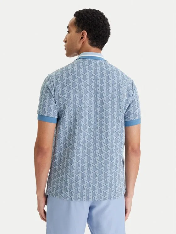 Поло classic fit Lacoste, синий — фото 3