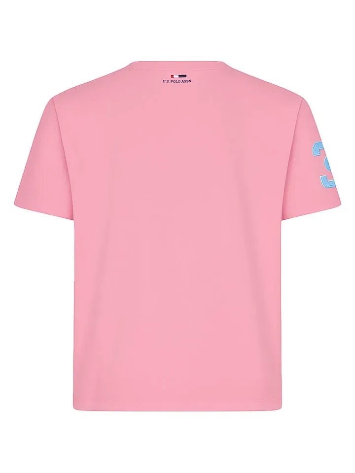 Рубашка больших размеров U.S. Polo Assn., розовый — фото 2