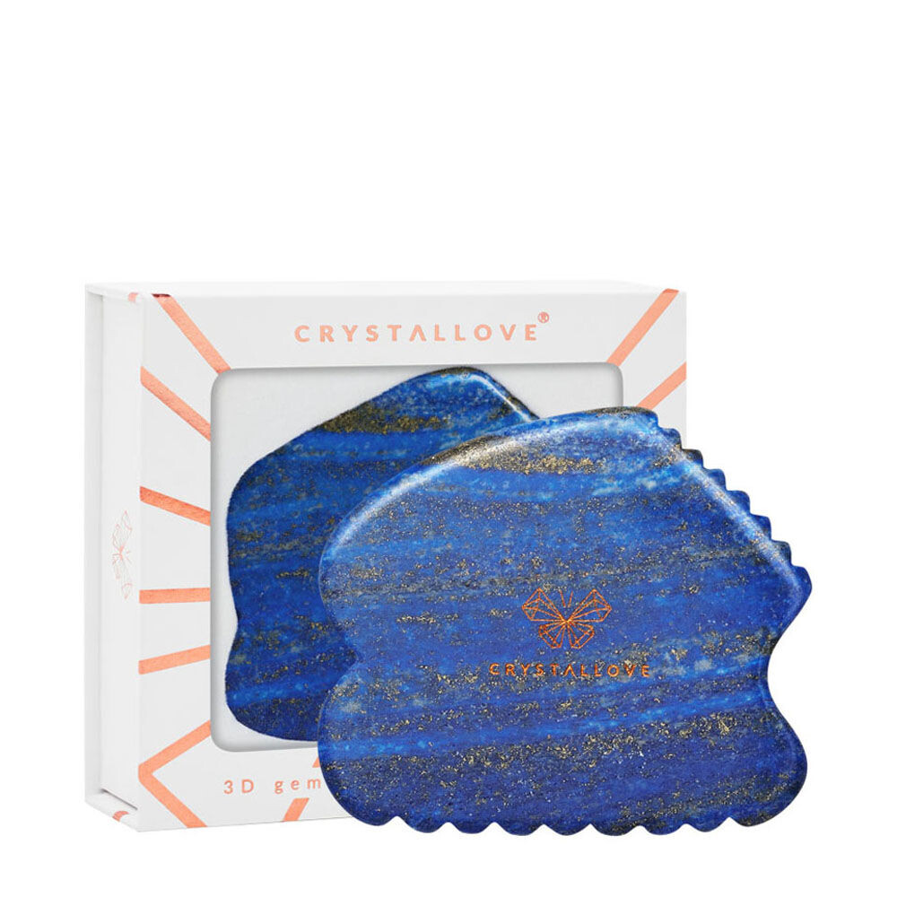 Crystallove Contour Gua Sha массажная пластина для лица ляпис-лазурь гуаша, 1 шт. — фото 4