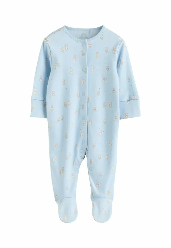 Комплект боди с принтом 4 pack - sleep suit Next, синий — фото 4