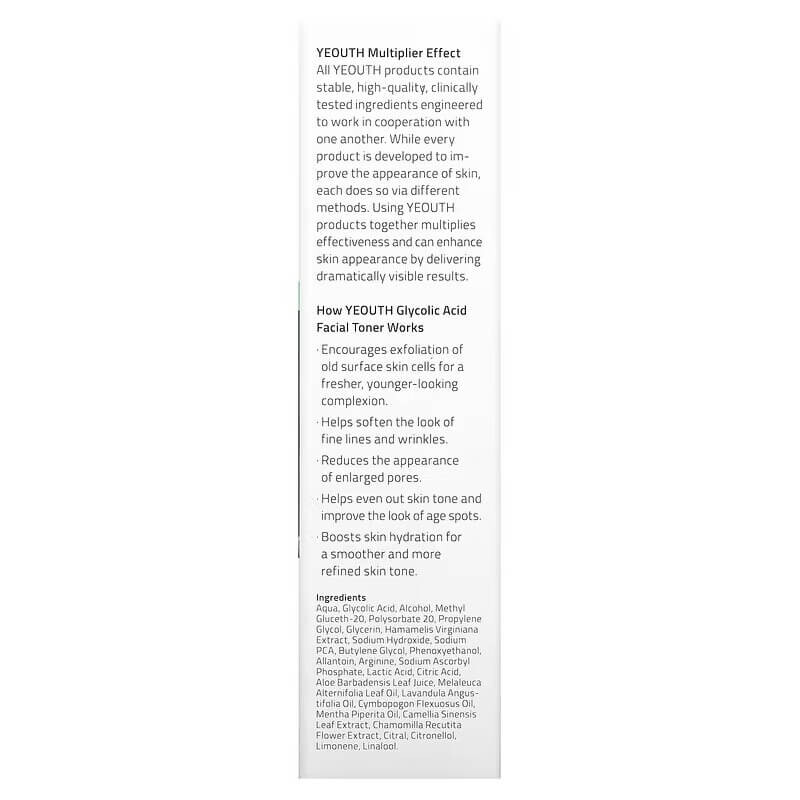 Тоник для лица Yeouth Glycolic Acid Facial Toner, 178 мл — фото 4