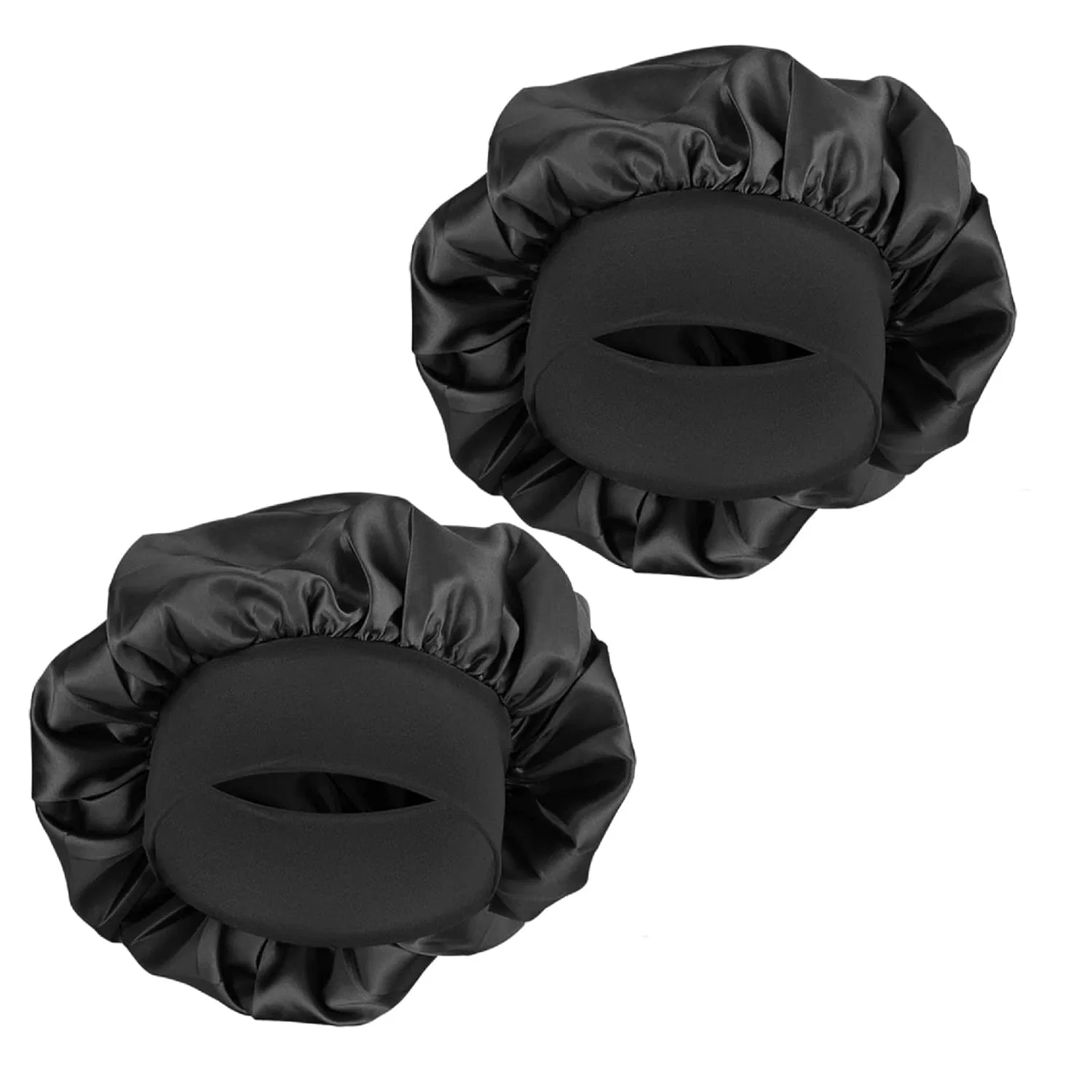 Шапочка для душа атласная MELTU, 2 шт, Black