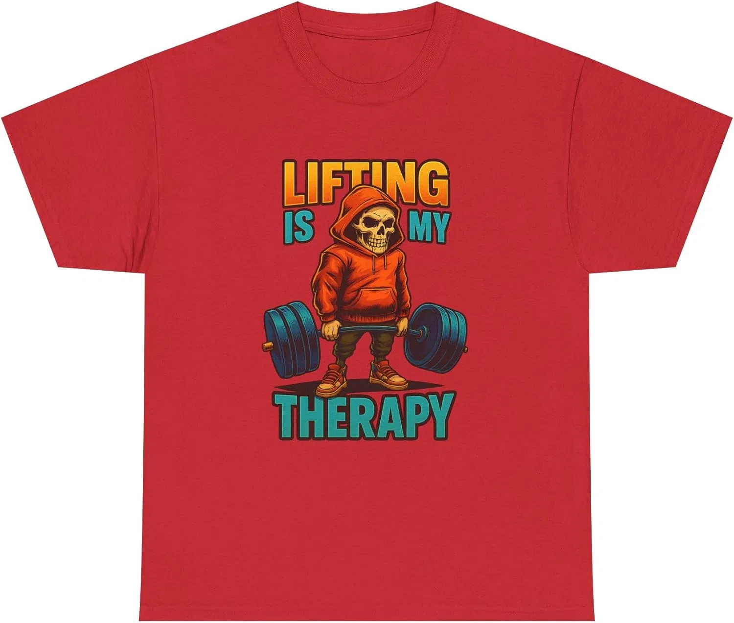 Футболка с принтом Lifting is My Therapy, Red