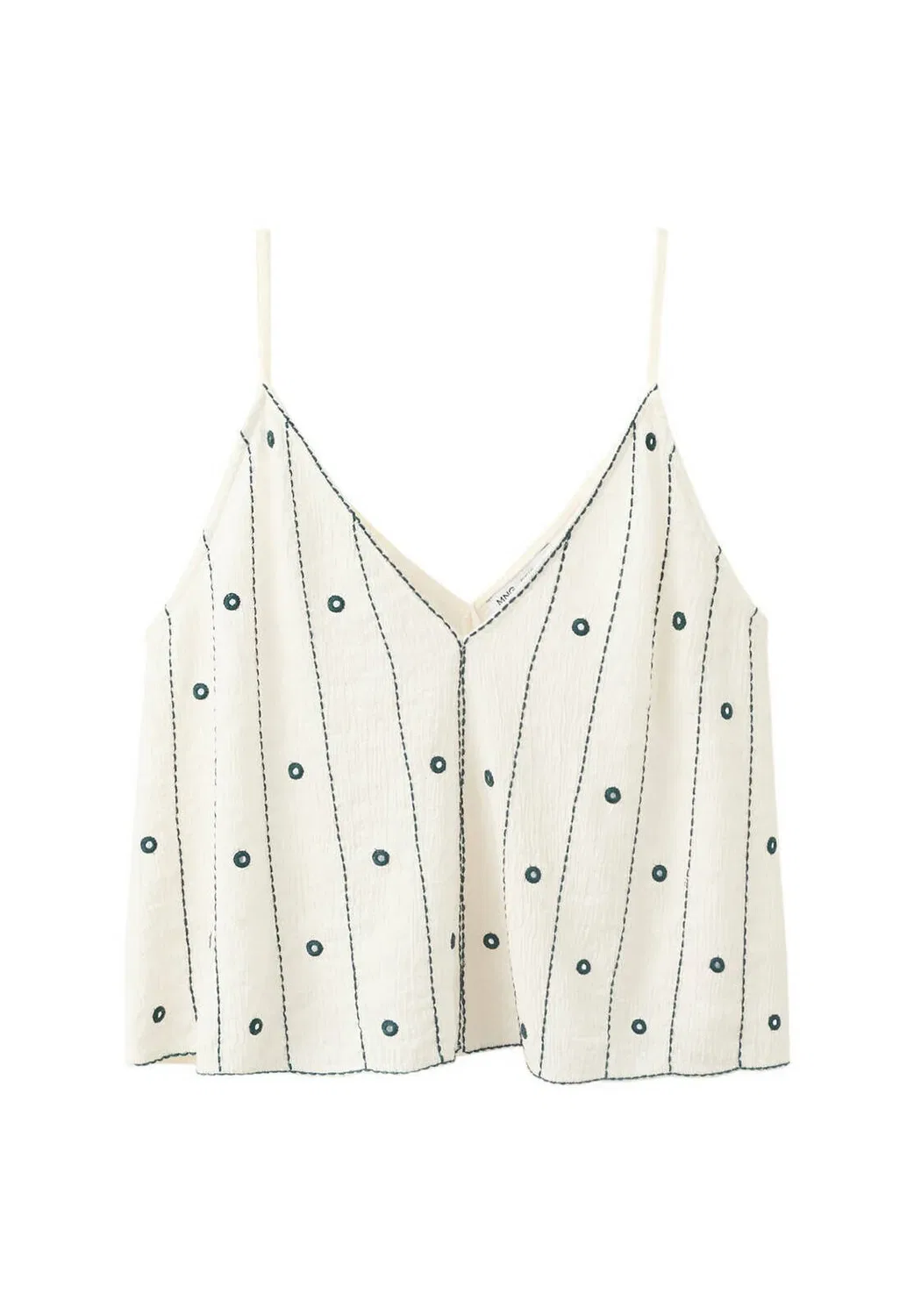 Подростковый - топ Mango Kids, Off-White — фото 4