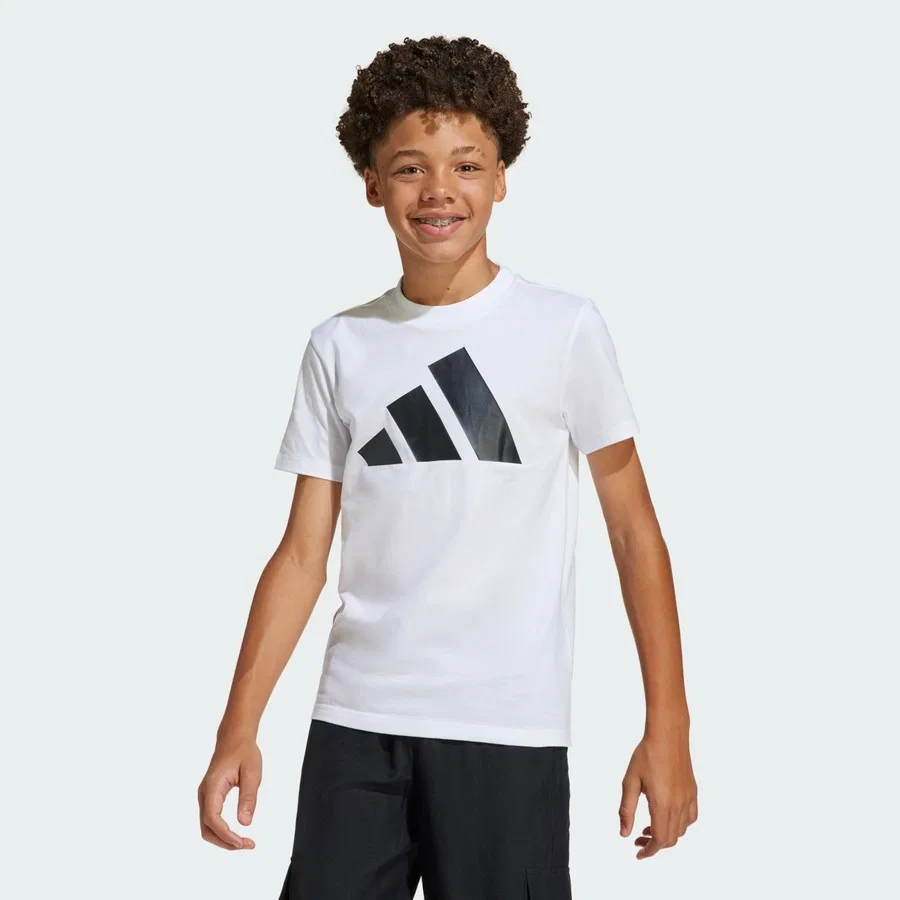Детская футболка с длинным рукавом Sportswear JC9659 Essentials Tee Kids adidas, Бело-черный — фото 2