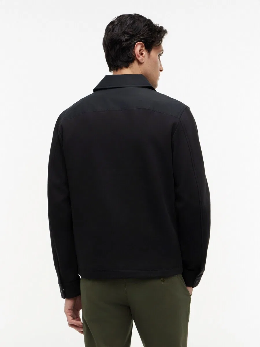 Куртка TOMMY HILFIGER Between-Season 'Intechno Snap Button Chore' черного цвета — фото 4
