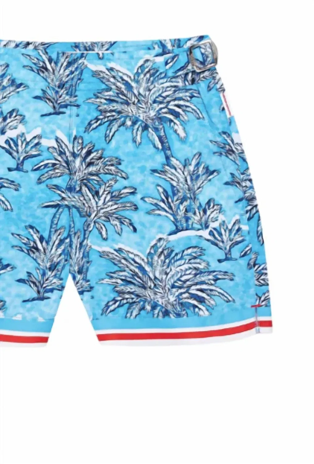 Детские шорты для мальчиков с принтом Russell Palm Border Orlebar Brown, Bright Wish Blue — фото 2