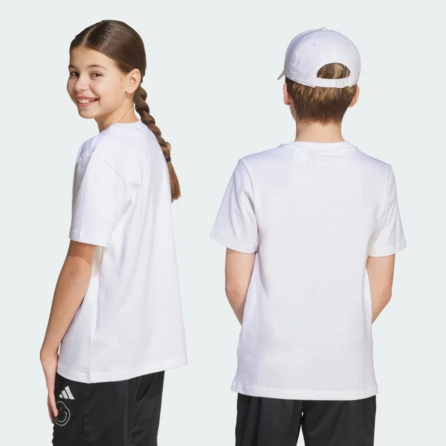 Детская футболка с принтом Smileyworld Graphics adidas, Белый — фото 2