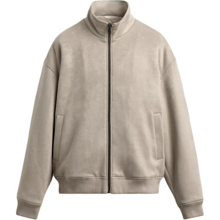 Мужская куртка-пуховик с отложным воротником Light Gray ZARA, Light Gray