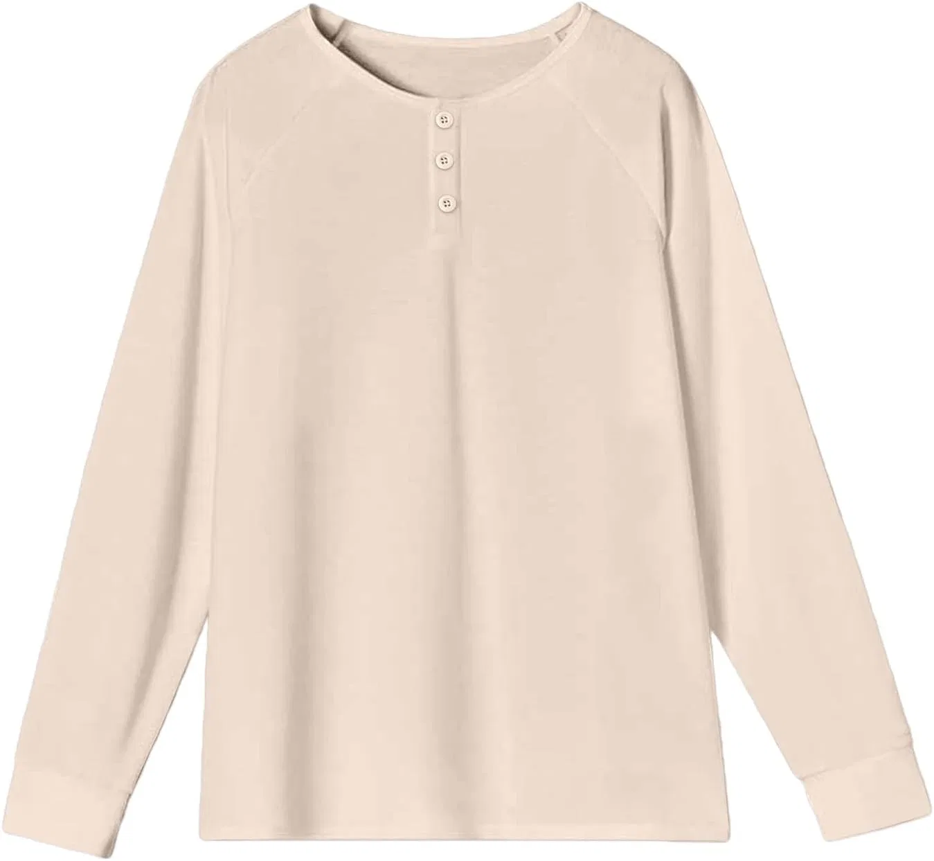 Мужская облегающая футболка с длинным рукавом Miyaomn, Beige — фото 4