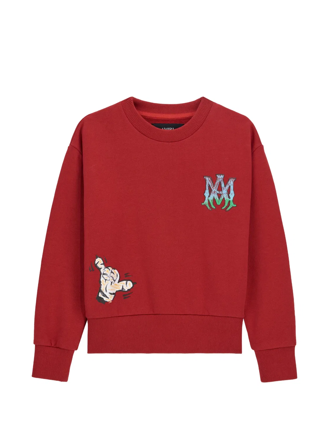 AMIRI Свитшот с тигровым мотивом красный