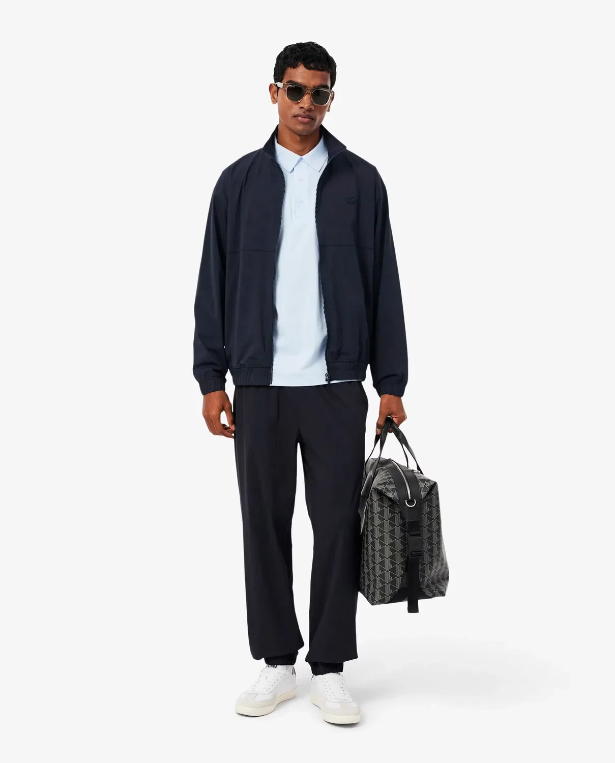 Мужская спортивная куртка с эластичным трикотажем Lacoste, Azul Marino — фото 4