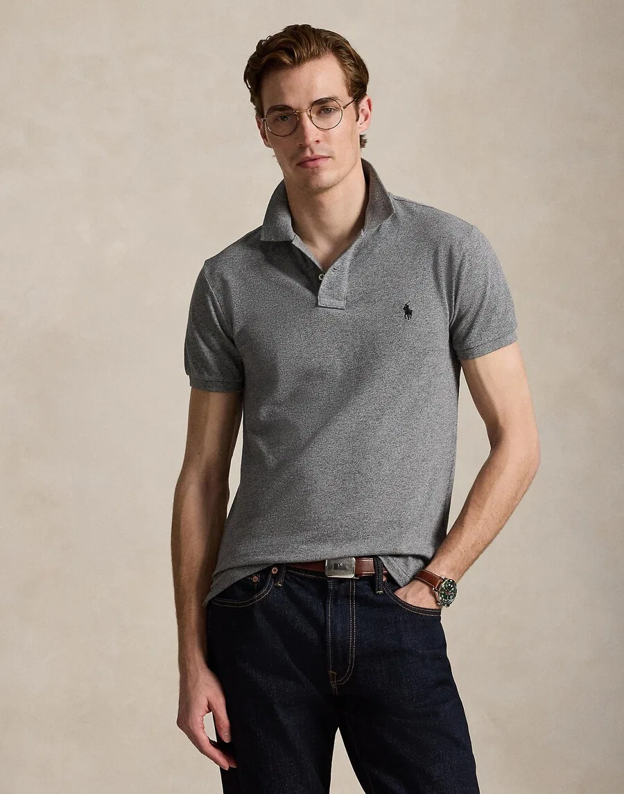 Рубашка Polo Ralph Lauren в серо-пятнистом цвете — фото 3