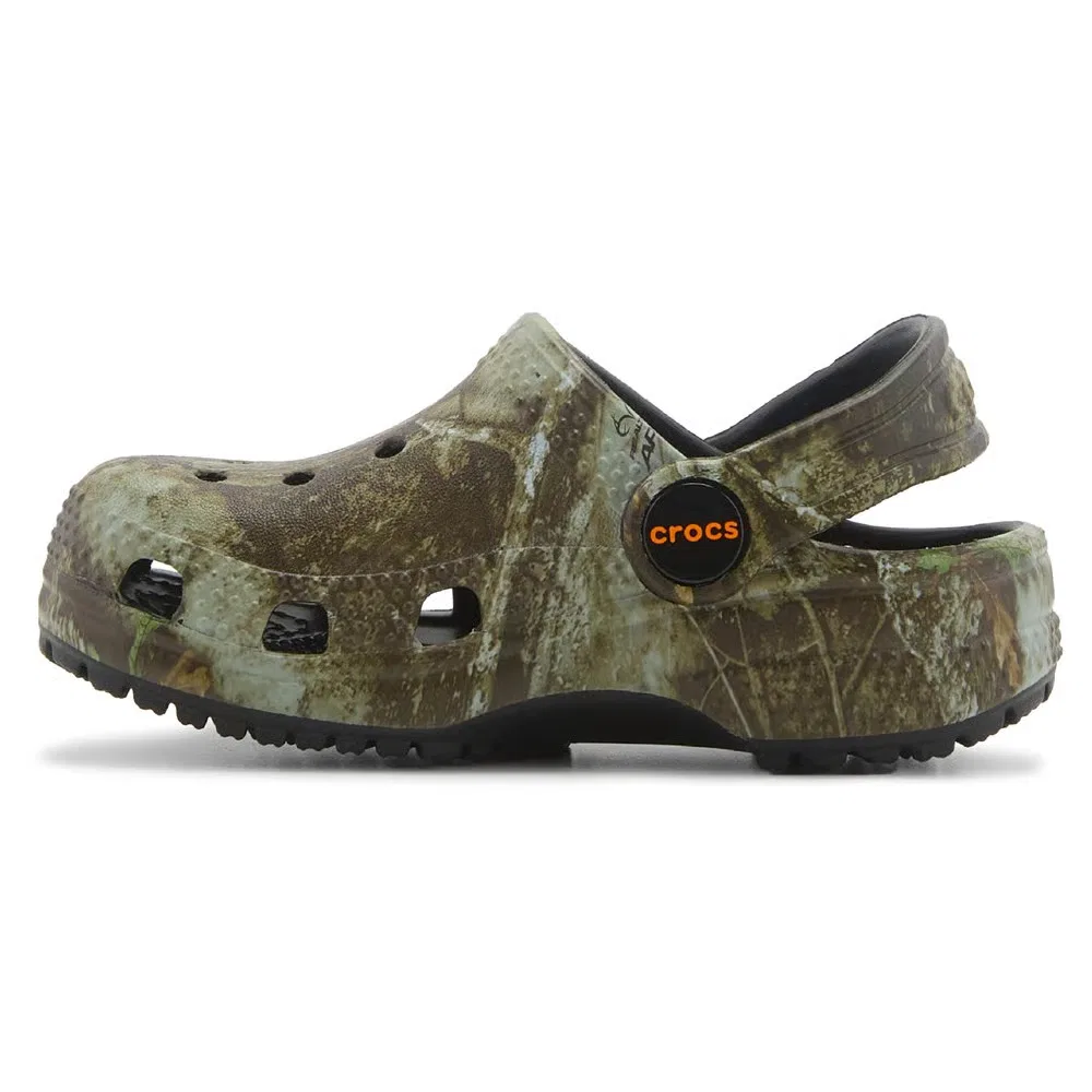 Детские классические сабо с графическим рисунком для малышей Crocs, Green Realtree Camo — фото 3