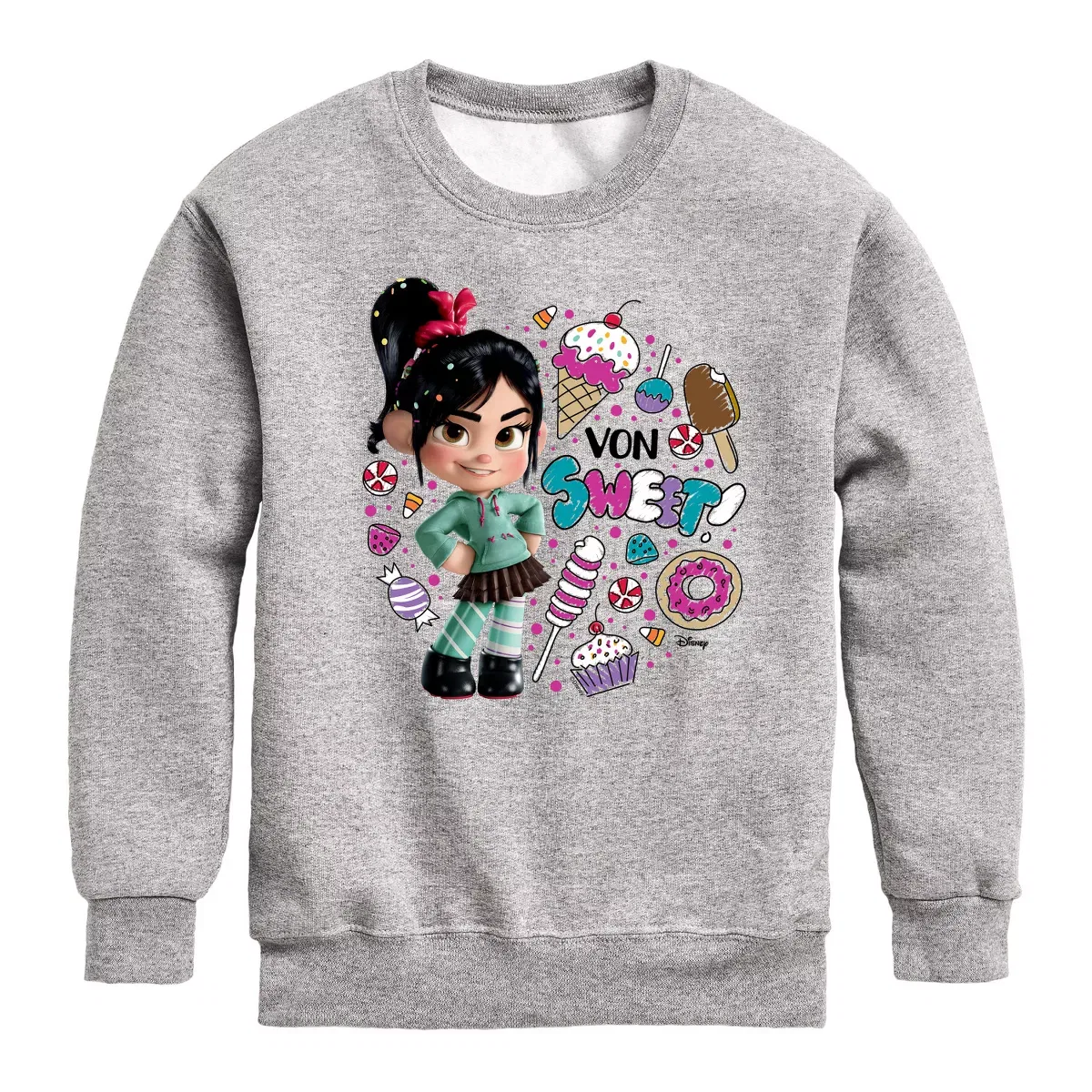 Детский свитшот с принтом Life Size Von Sweet Disney для мальчиков, Athletic Heather