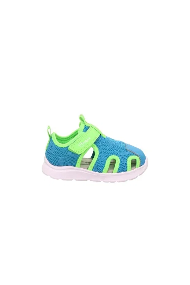 Детские кеды для мальчиков с липучкой Superfit, Blue Green Fabric