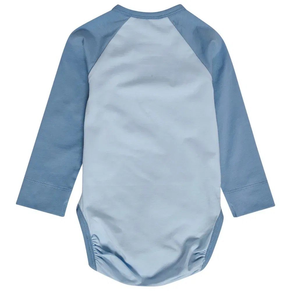 Боди с длинным рукавом Mini Raglan Bee Hummel, синий — фото 2