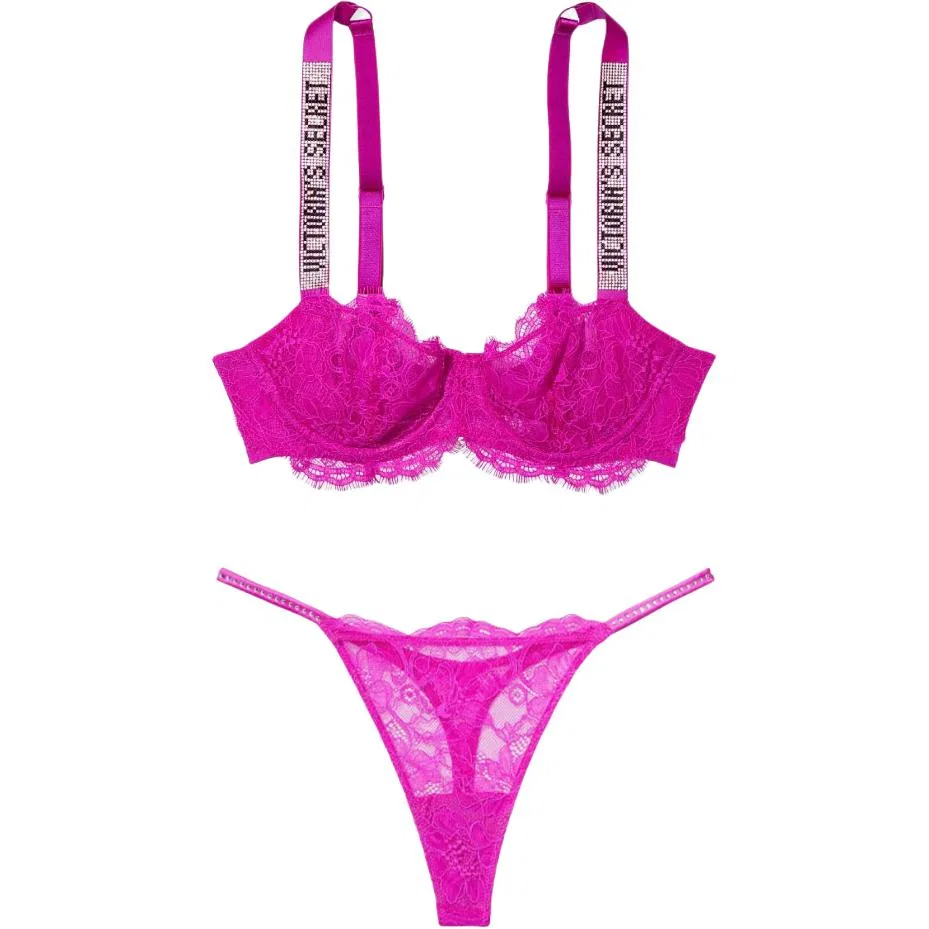 Женский комплект нижнего белья Neon Pink Victoria's Secret, Set Neon Pink