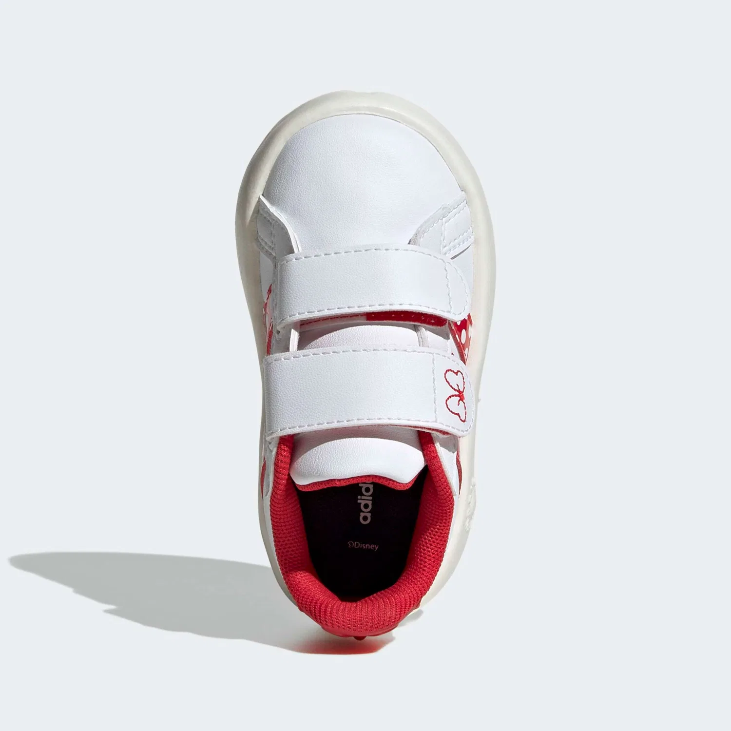 Детские кроссовки с Minnie Mouse Adidas Sportswear, Cloud White/Pure Ruby/Off White — фото 4