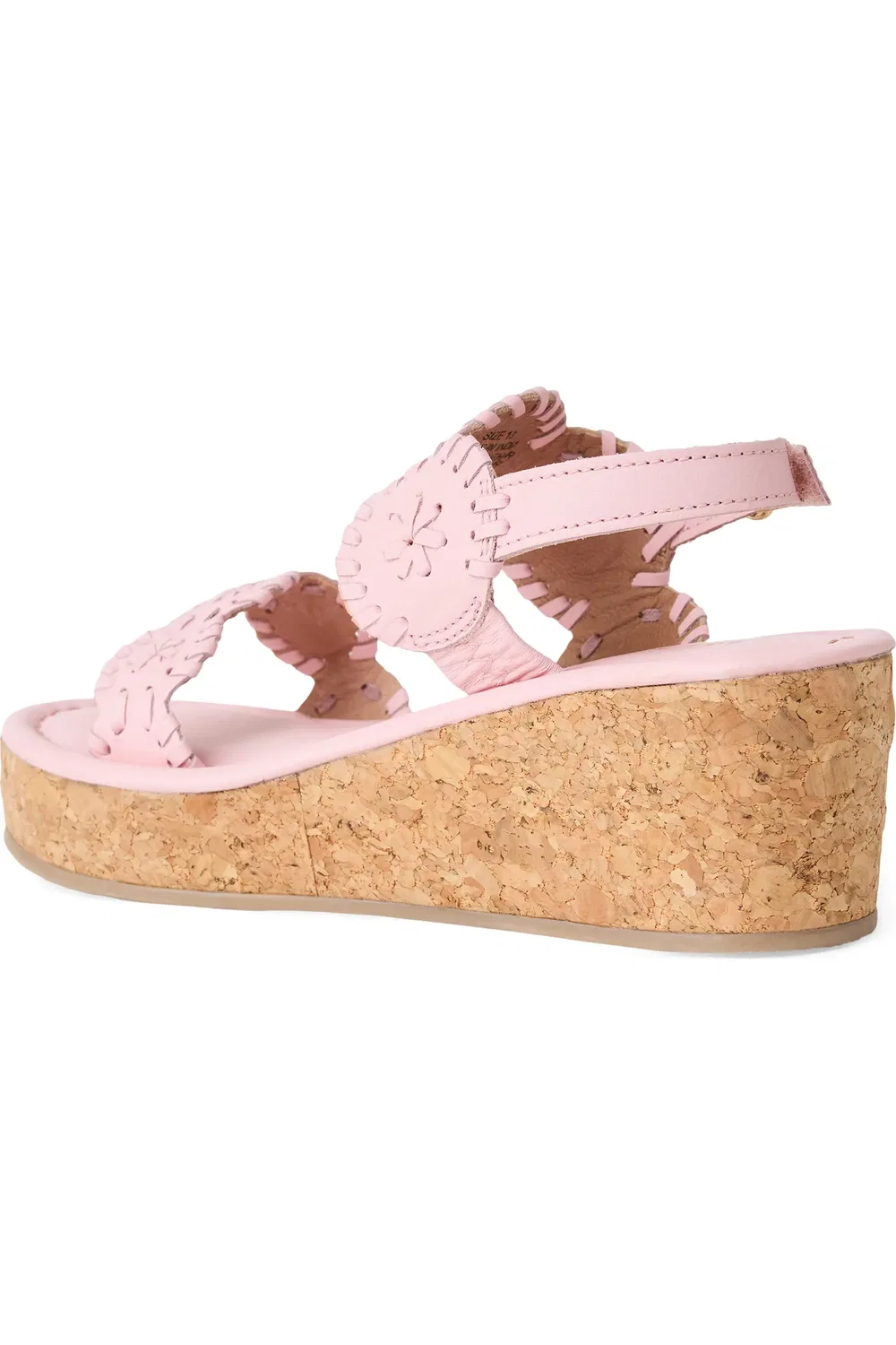 Детские сандалии на платформе и танкетке с ремешком Lauren Jack Rogers, Chalk Pink — фото 2