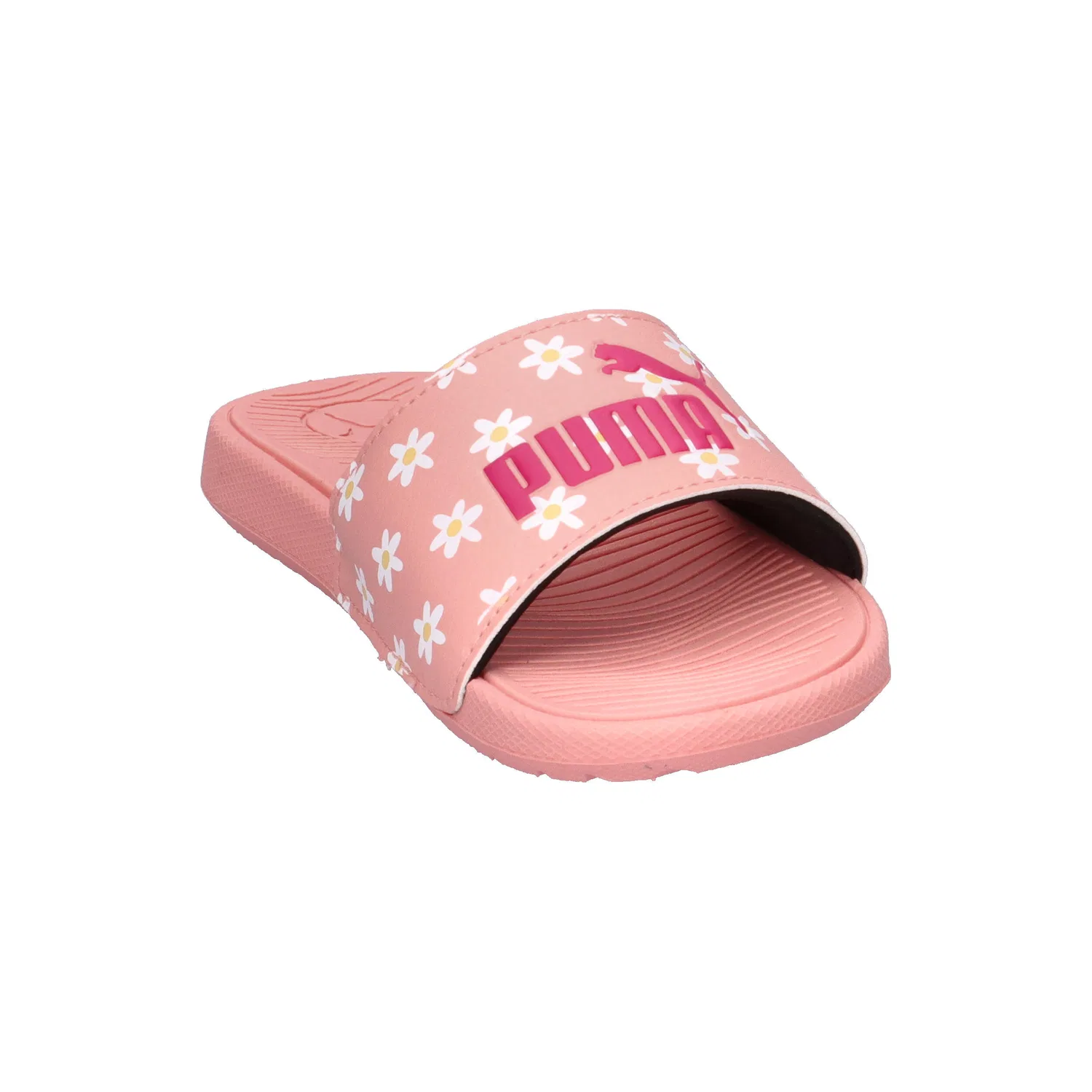 Детские шлепанцы для девочек с принтом Cool Cat 2.0 Daisies PS Puma, Rosa — фото 2