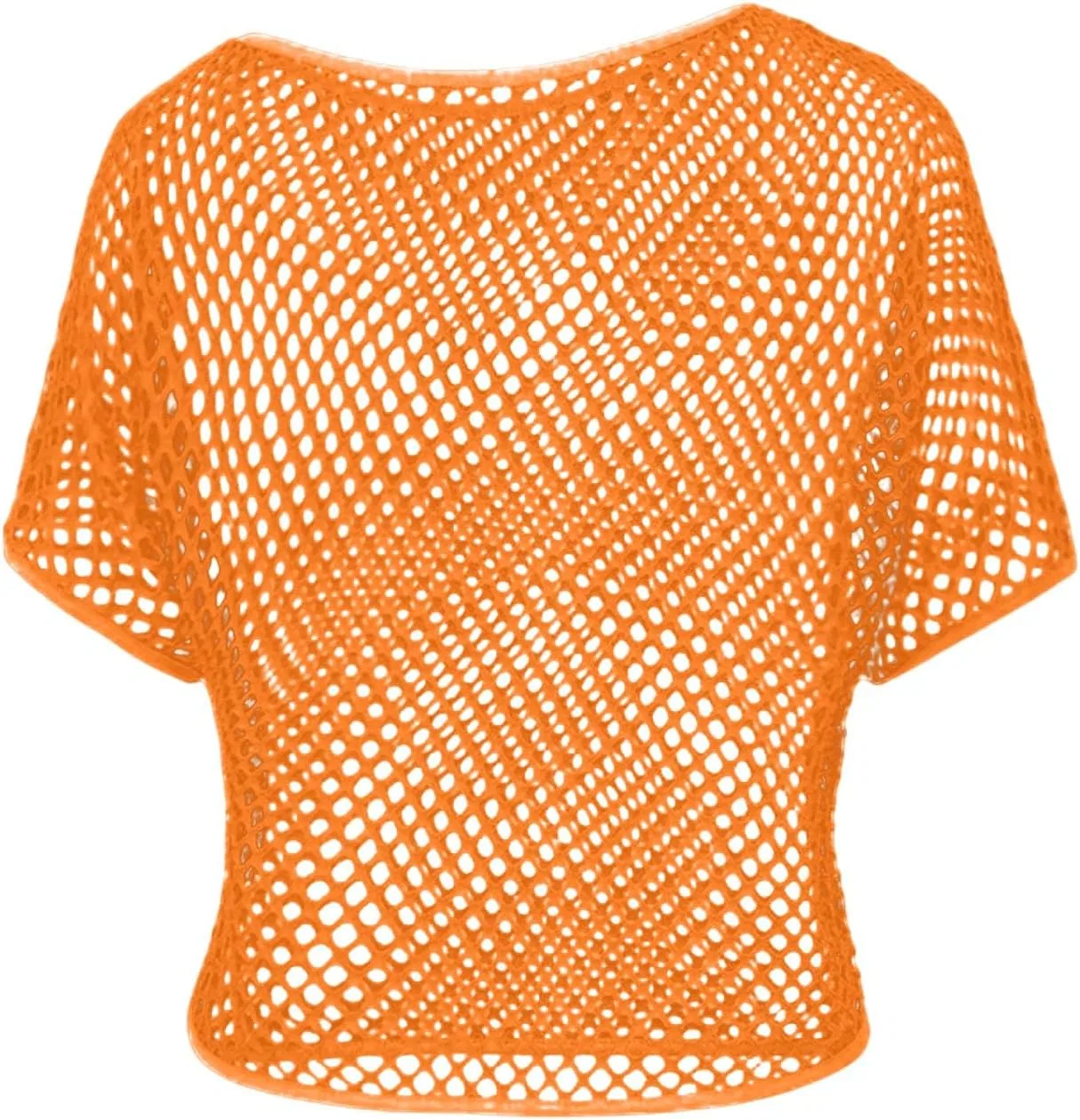 Женская сетчатая блуза-накидка Fishnet Top, Orange — фото 4