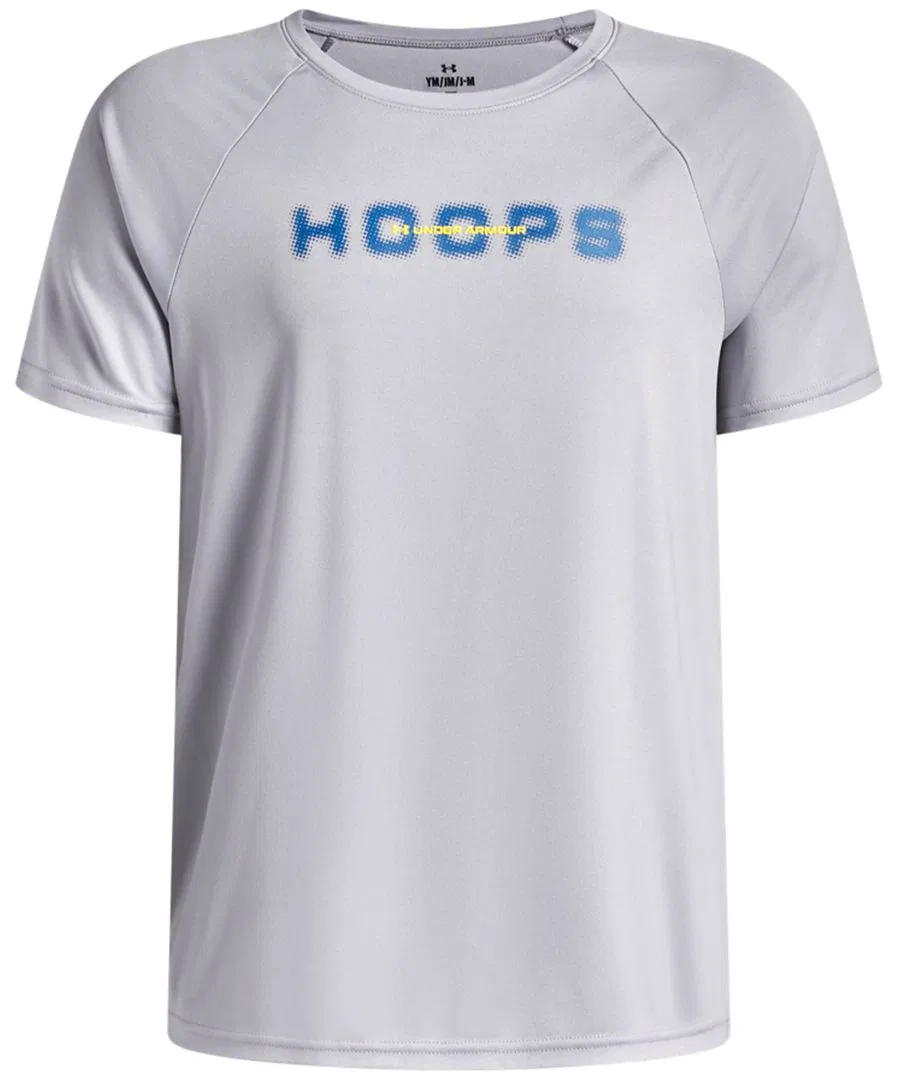 Футболка баскетбольная с коротким рукавом и реглан-рукавами Under Armour, Mod Gray