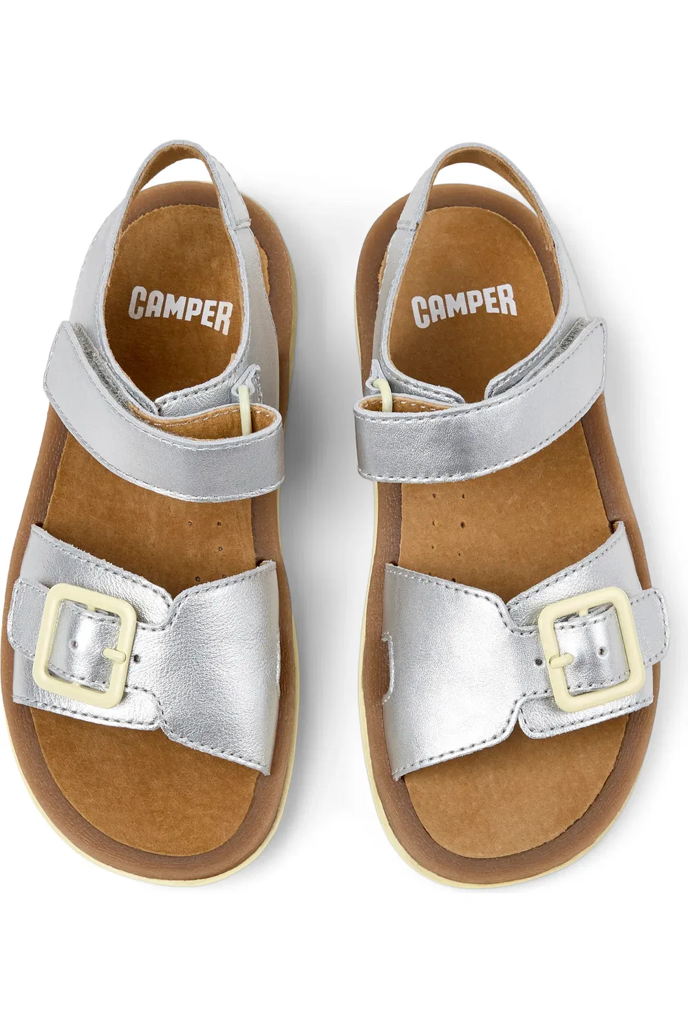Сандалии детские Camper Bicho Twins Mismatch, эргономичная подошва, Medium Gray — фото 4