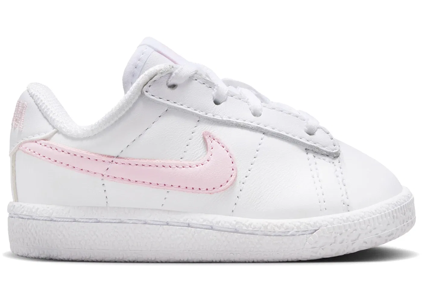 Детские кроссовки для девочек с кожаным верхом Nike Tennis Classic, White/Pink Foam