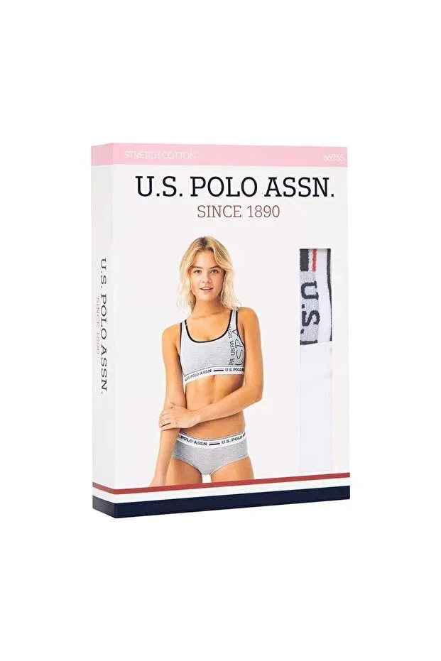 Комплект из белых шорт и бюстье для женщин от Us Polo Assn U.S. Polo Assn. — фото 2