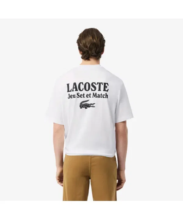 Футболка с принтом, оверсайз, th5950-55n, Lacoste, черный — фото 3