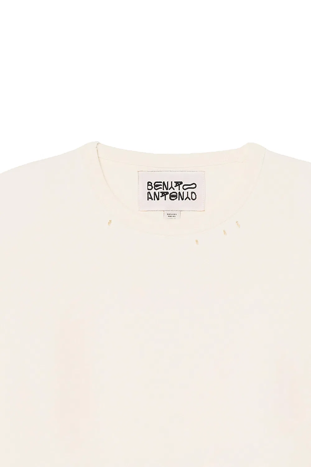 Футболка с эффектом потертости, вывернутая наизнанку ZARA, Butter — фото 4