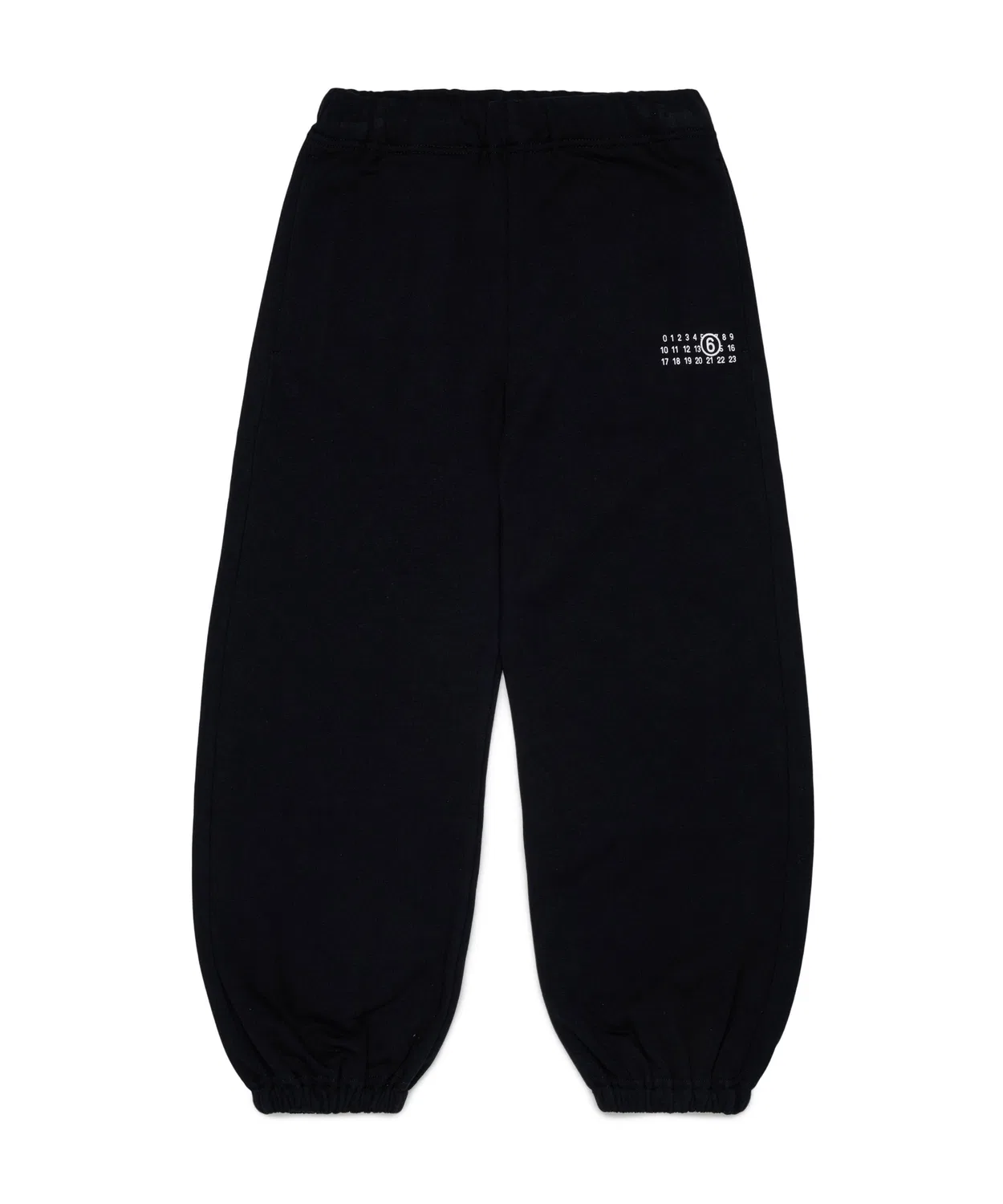Детские спортивные штаны из хлопка с принтом и брендовым логотипом MM6 Maison Margiela, Black