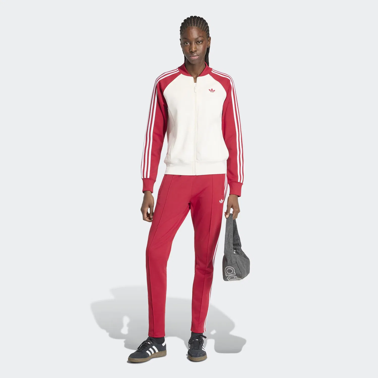 Худи на молнии Adidas Originals белого цвета, шерстяной белый