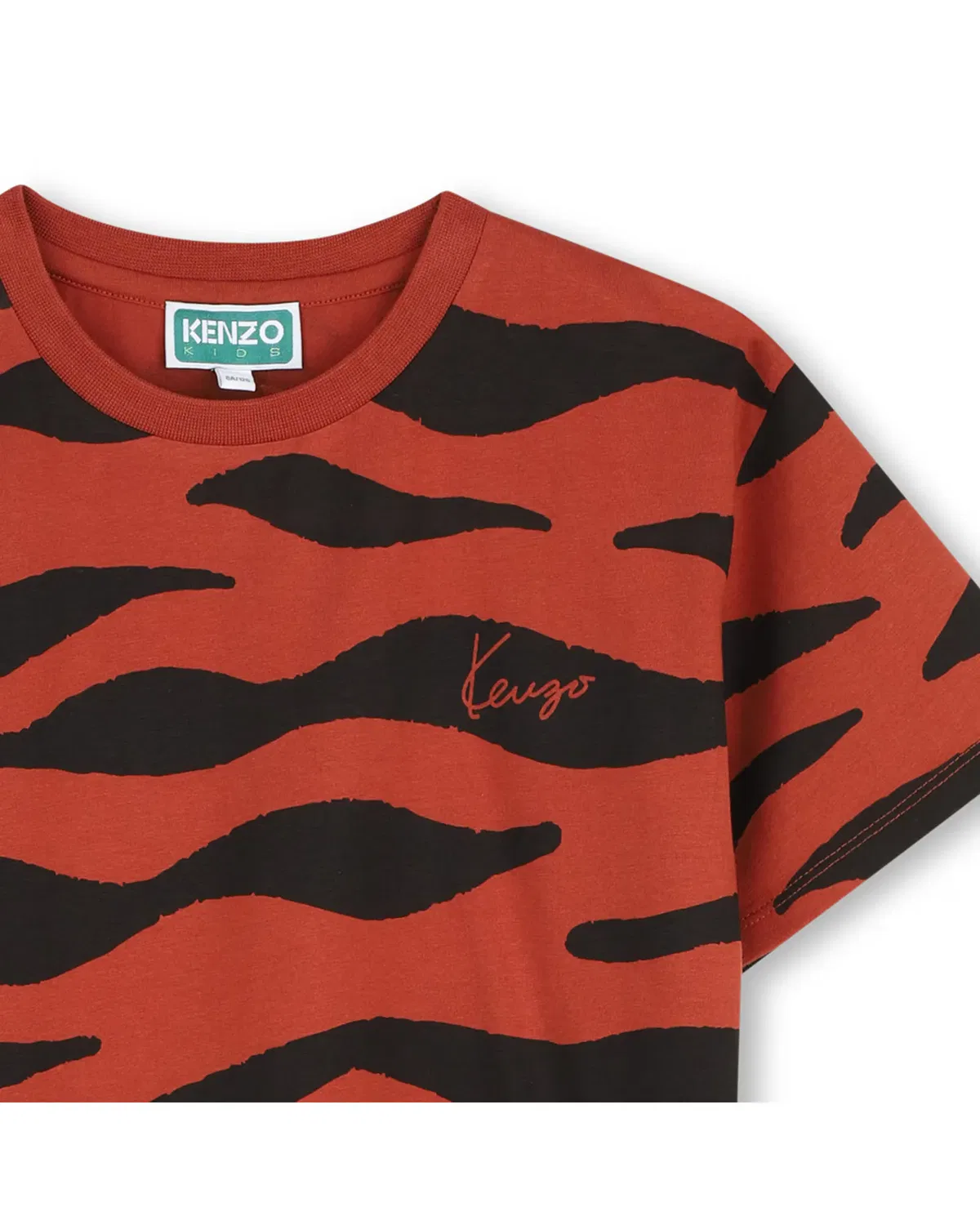 Детская футболка для мальчиков с принтом Kenzo Kids, Marrón — фото 2
