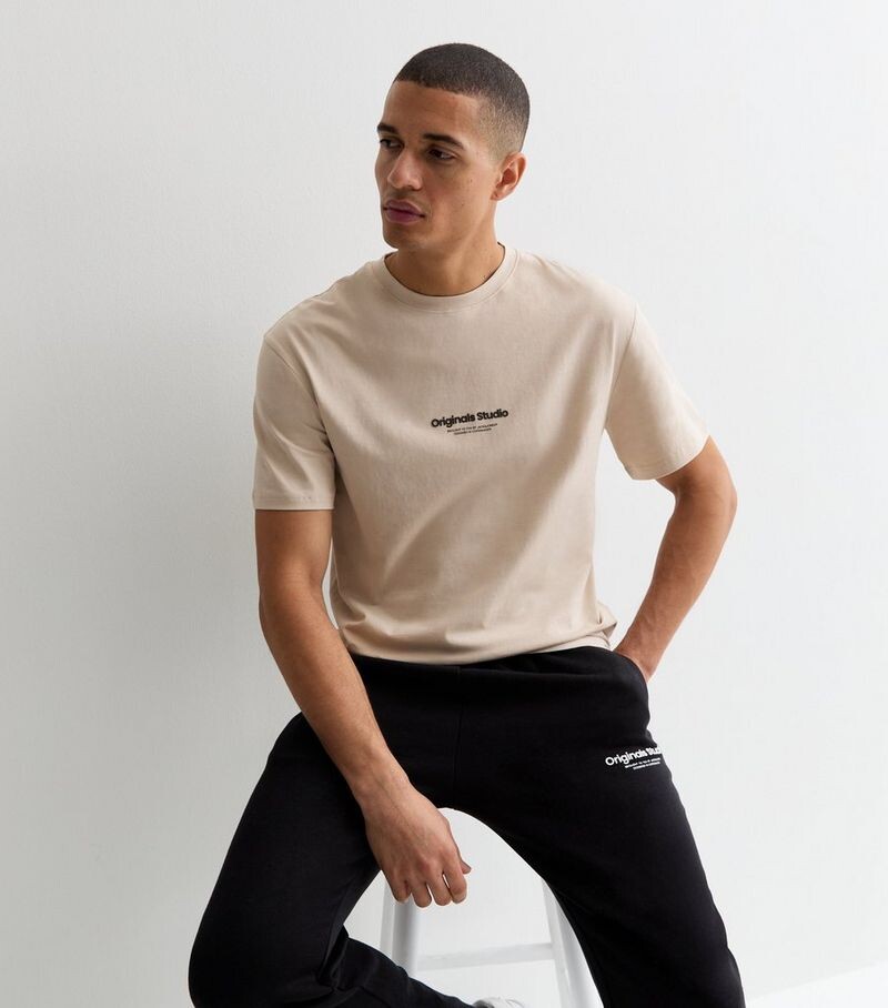 

Футболка с логотипом Jack & Jones Stone Cotton Originals Studio Jack & Jones, белый