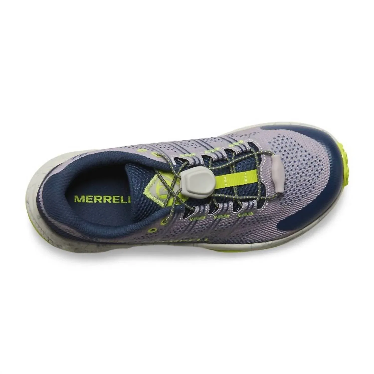 Детские кроссовки Moab Flight Low с текстильным верхом MERRELL, Grey/Navy/Citron — фото 4