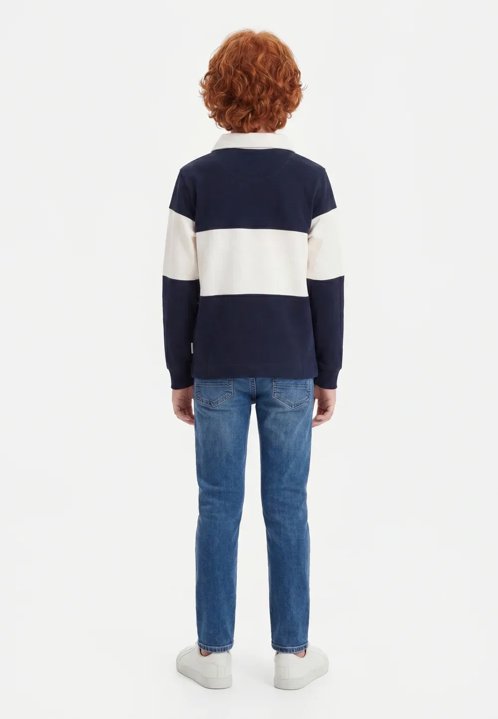 Толстовка Jorfrederiksberg blocking sweat polo jnr - sweatshirt Jack & Jones Junior, Sky Captain — фото 2