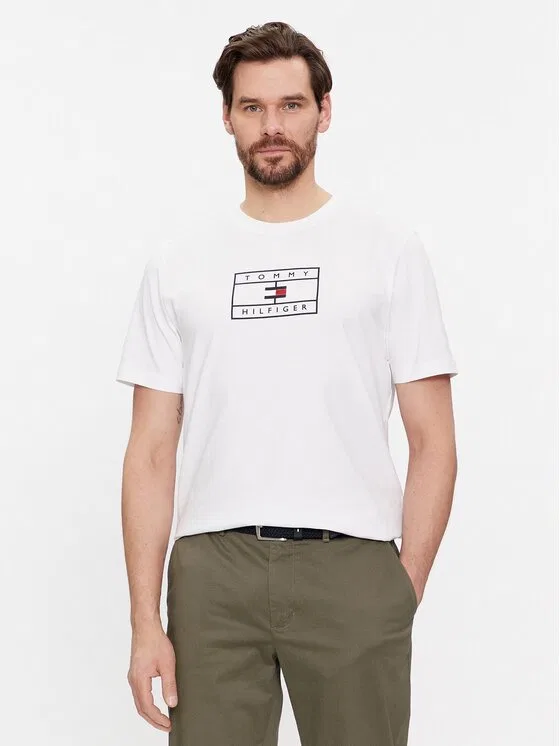 Футболка regular fit Big Graphic Tommy Hilfiger, белый