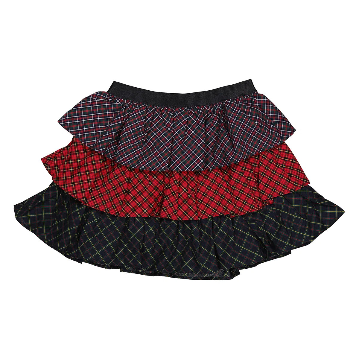 Юбка ярусная с принтом Girls Tiered Mixed Plaid Skirt Polo Ralph Lauren, Multi
