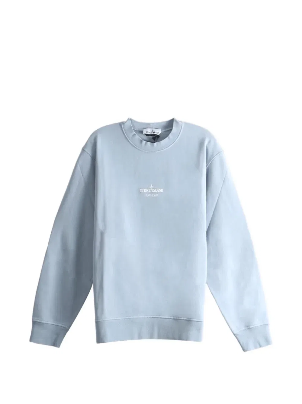 Флисовый свитшот из хлопка Stone Island, синий