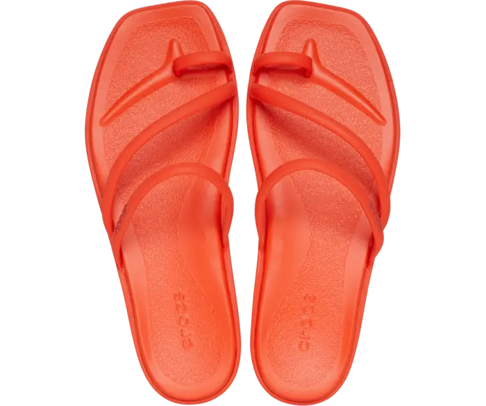 Шлепки Crocs Women's Miami Toe Loop, красный — фото 4