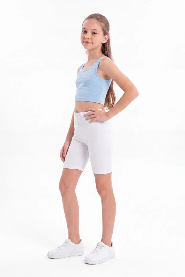 Детские леггинсы для девочек хлопковые Basic Arma Yıldız, White — фото 4