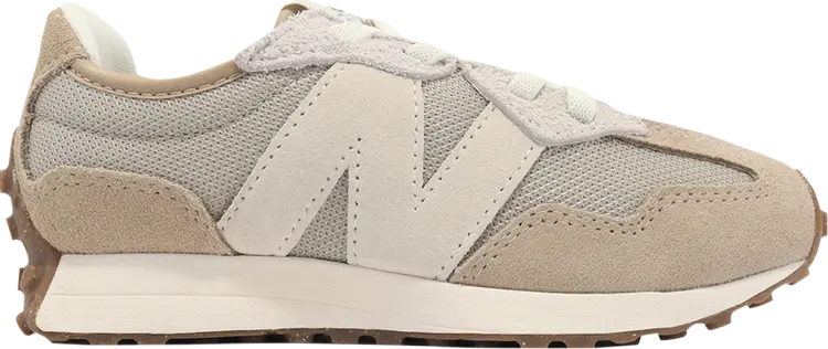 

Кроссовки New Balance 327 Bungee Lace Little Kid Wide 'Moonbeam Macadamia Nut', коричневый