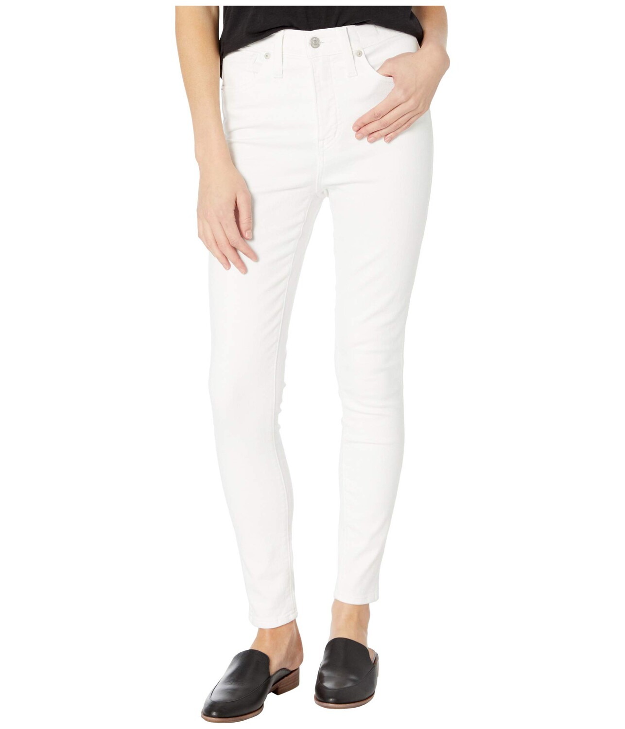 

Джинсы Madewell, 10" High-Rise Skinny Jeans in Pure White