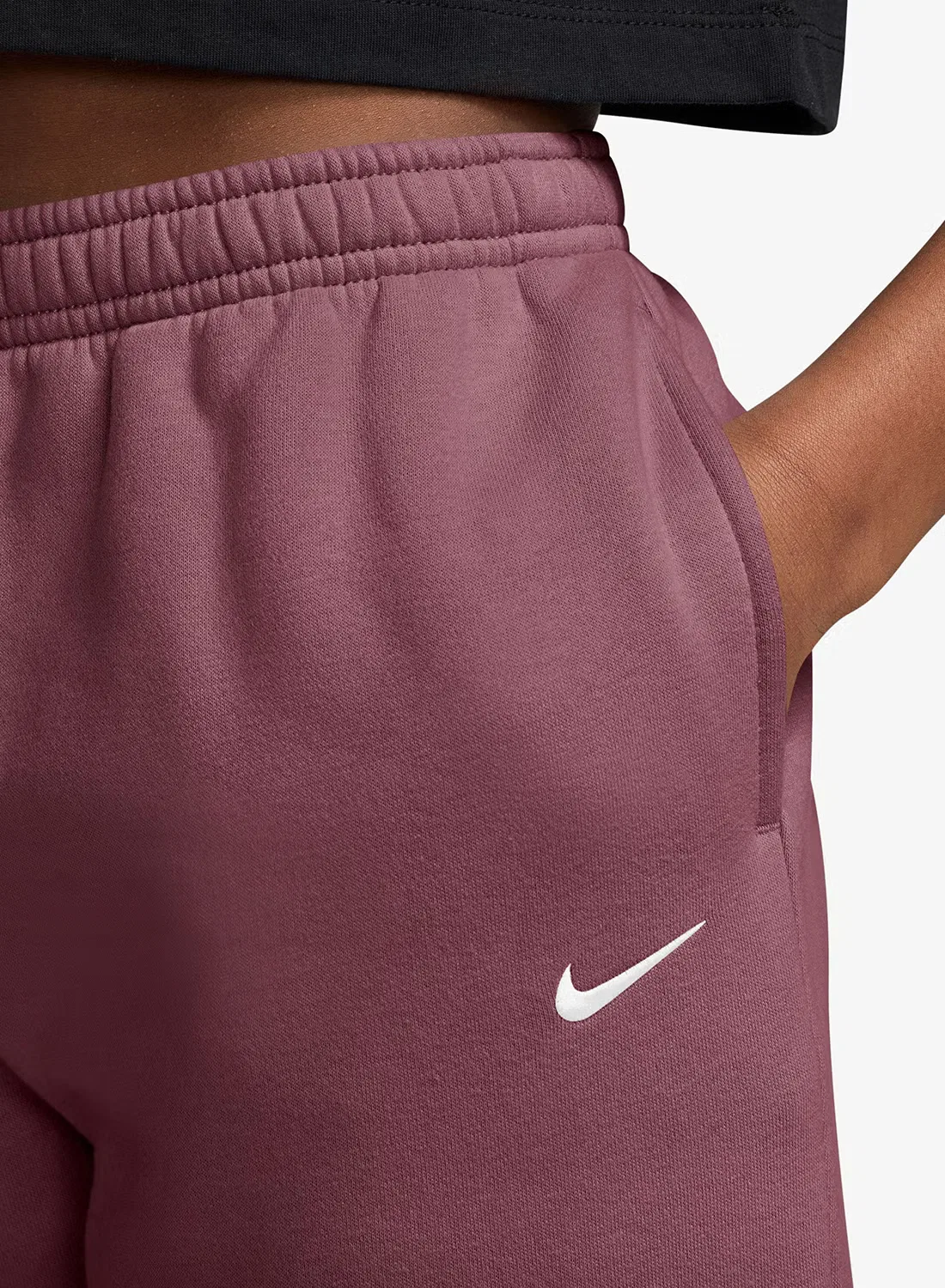 Свободные штаны из футера Youth Studio Nike, розовый — фото 3
