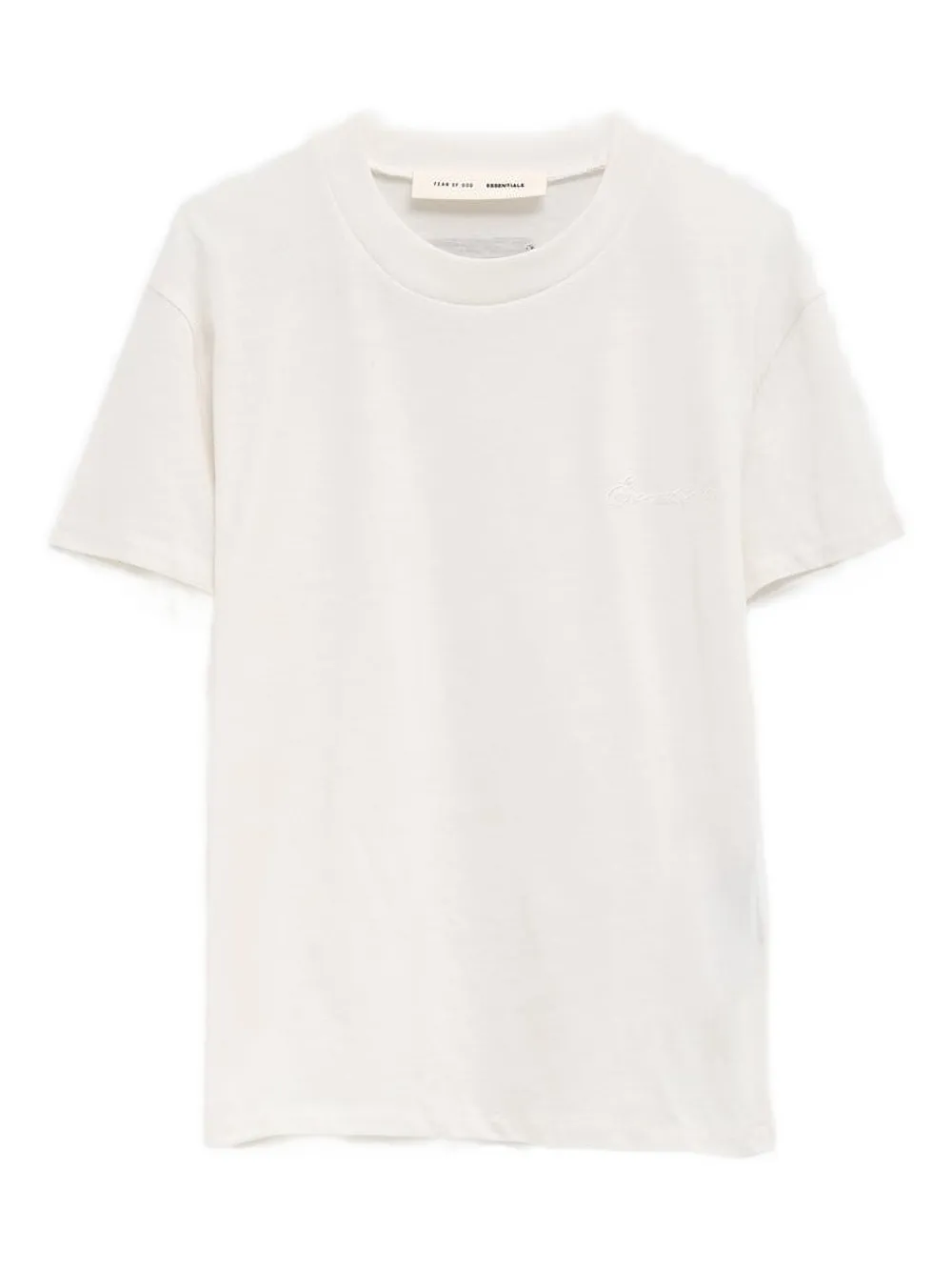

Футболка Fear of God Essentials Embroidered Classic, слоновая кость, Бежевый, Футболка Fear of God Essentials Embroidered Classic, слоновая кость