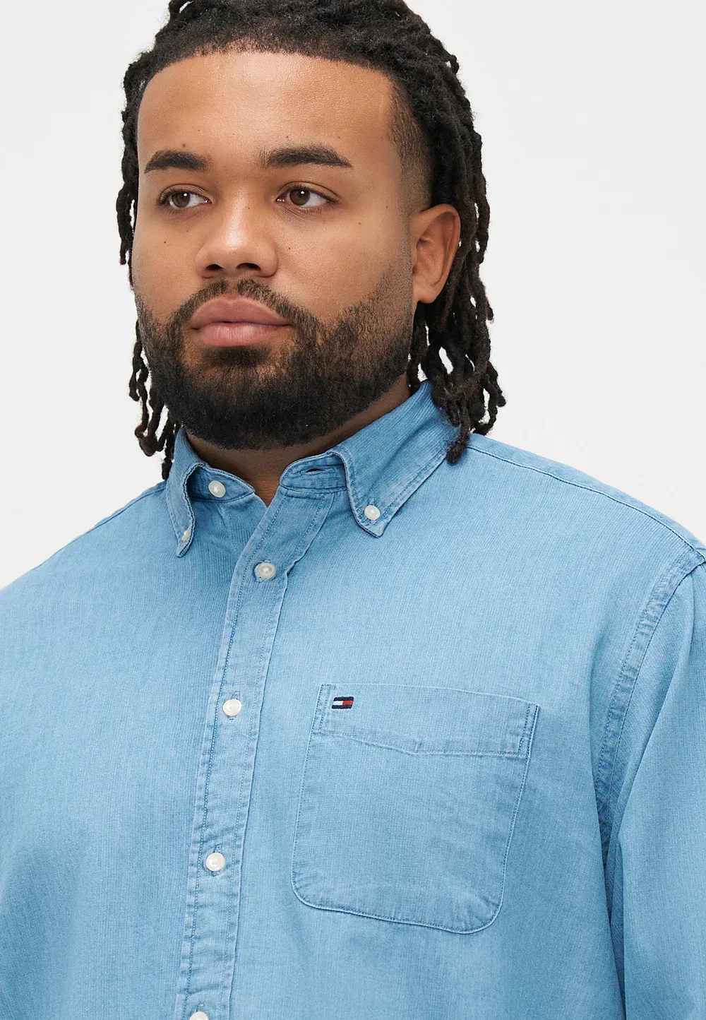Рубашка Бедфорд - рубашка Tommy Hilfiger, Medium Blue Indigo — фото 4