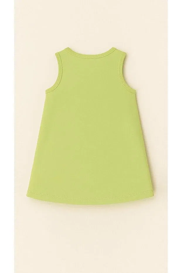 Детское платье для девочек хлопковое Luess, Light Green — фото 3